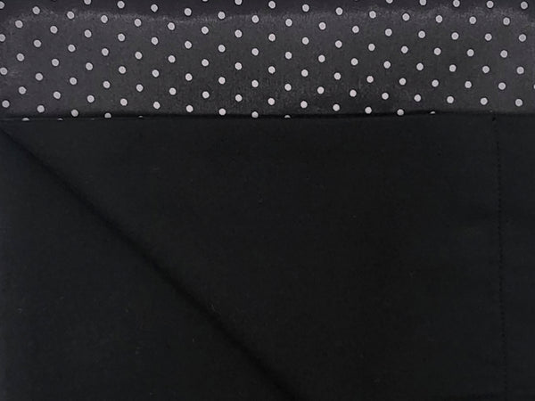 Black and white polka dot double sided neck scarf