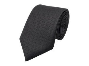 Black geometric patterned tie