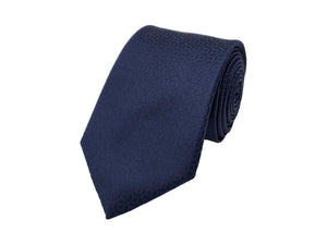 Midnight blue geometric patterned tie