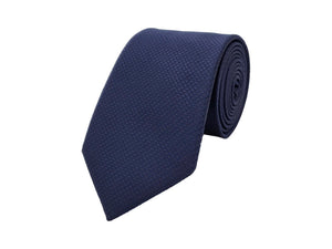 Navy and bronze-toned patterned tie