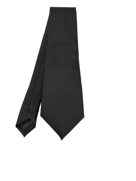 Black and white-toned patterned tie