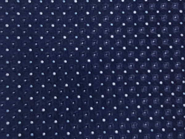 Navy-toned microdot patterned tie