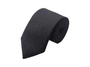 Black-toned microdot patterned tie