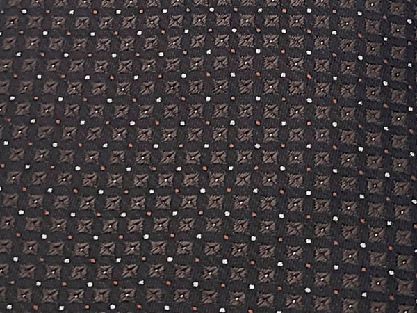 Brown-toned microdot patterned tie