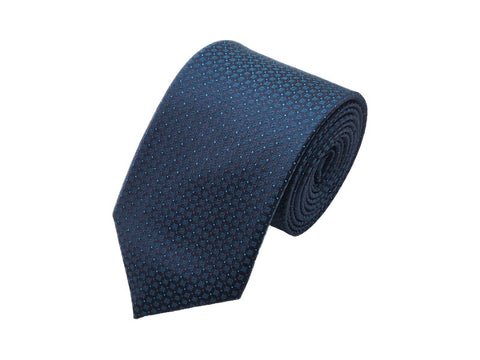 Teal-toned microdot patterned tie