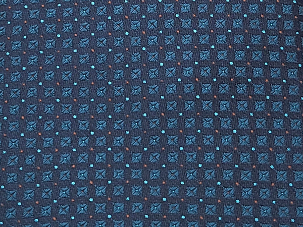 Teal-toned microdot patterned tie