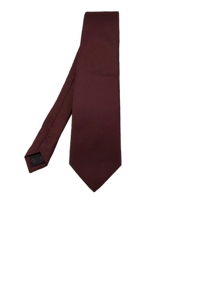 Maroon-toned houndstooth patterned tie