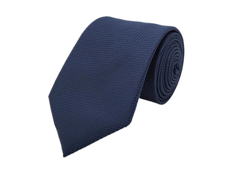 Indigo blue-toned houndstooth patterned tie