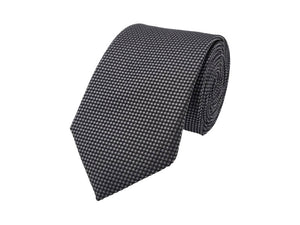 Black and silver-toned houndstooth patterned tie