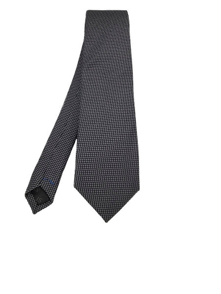 Black and silver-toned houndstooth patterned tie