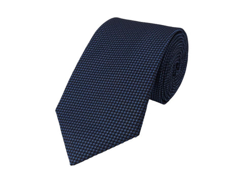 Black and blue-toned houndstooth patterned tie