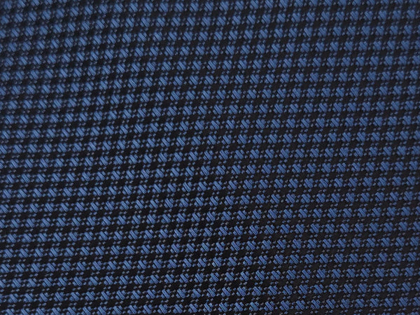 Black and blue-toned houndstooth patterned tie