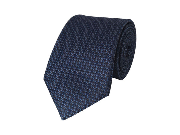 Blue-toned patterned tie