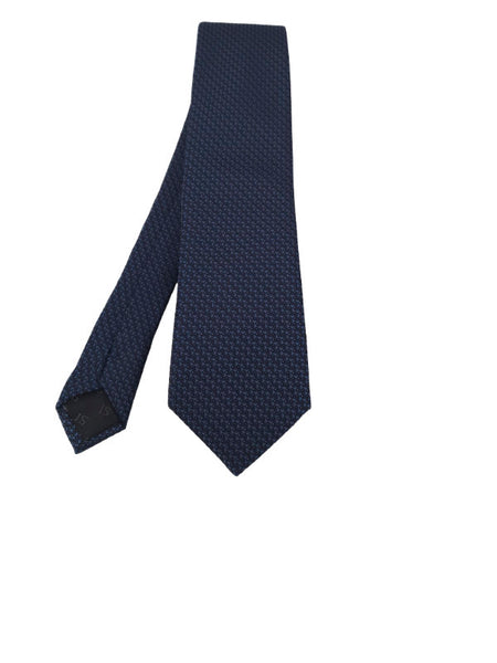 Blue-toned patterned tie