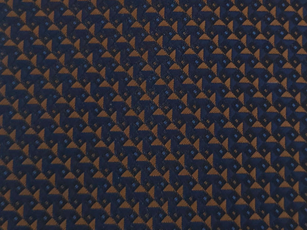 Bronze and navy-toned patterned tie