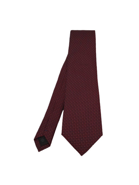 Maroon-toned patterned tie