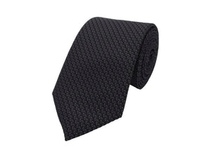 Grey and black-toned patterned tie