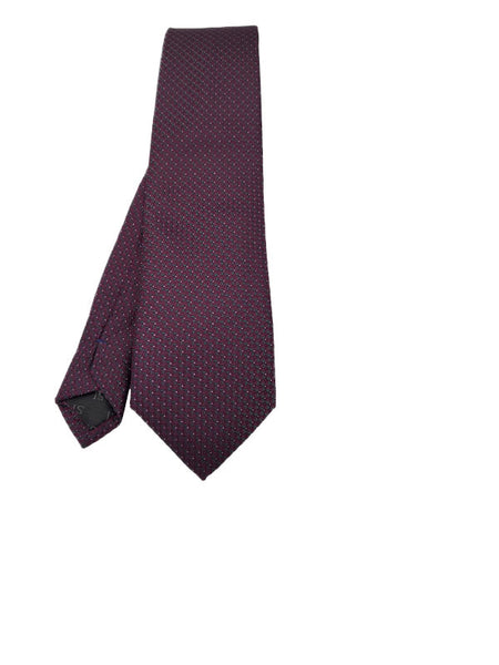 Plum-toned patterned tie