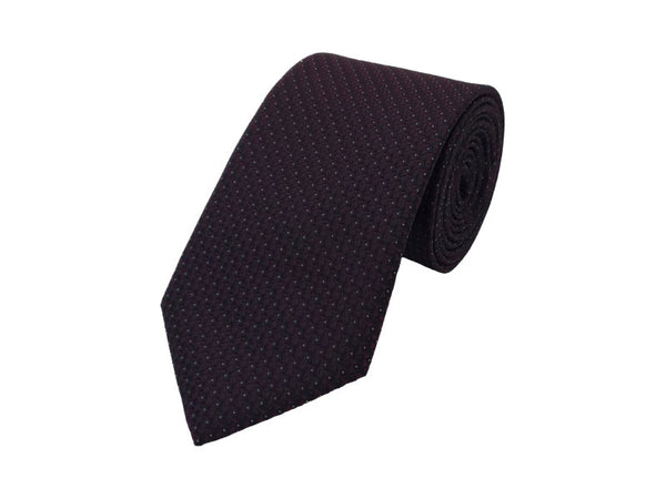 Plum and black-toned patterned tie