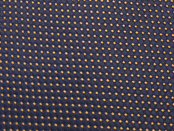 Dark indigo and bronze-toned micro patterned polka dot tie