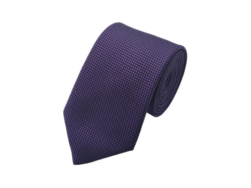 Purple and black-toned micro patterned polka dot tie