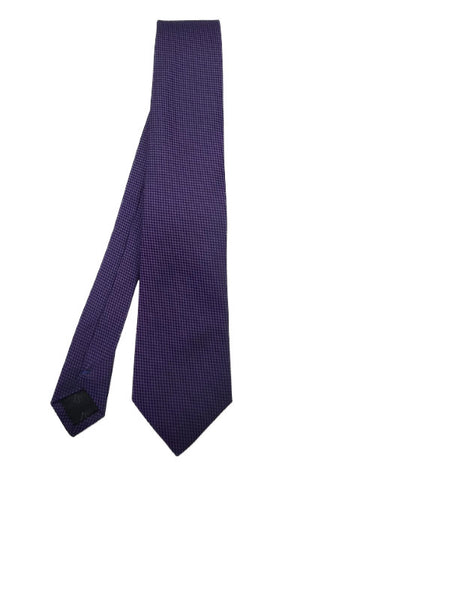 Purple and black-toned micro patterned polka dot tie