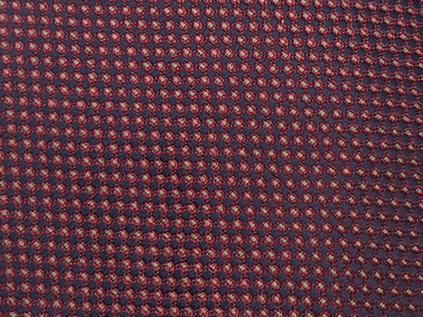 Maroon and beige-toned micro patterned polka dot tie