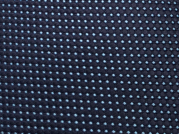 Navy and sky blue-toned micro patterned polka dot tie