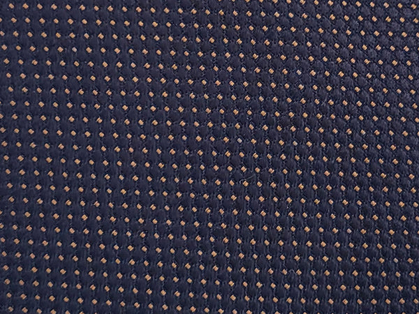 Navy and bronze-toned patterned tie