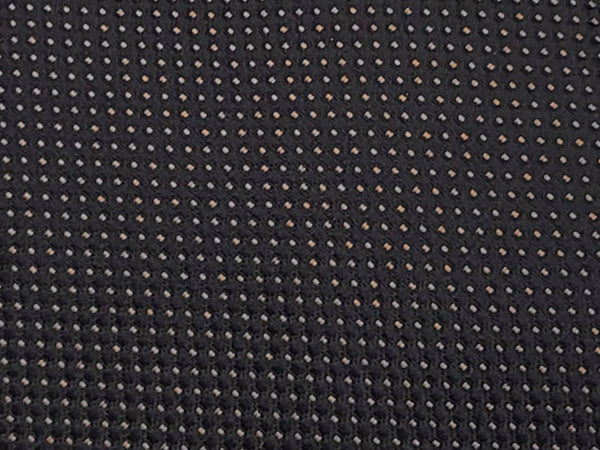 Black and bronze-toned micro patterned polka dot tie