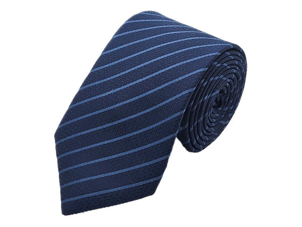 Sky blue single striped tie