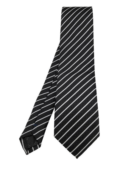 White single striped tie