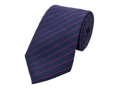 Purple single striped tie