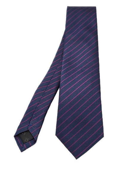 Purple single striped tie