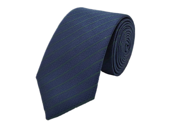 Forest green single striped tie