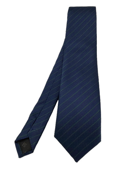 Forest green single striped tie