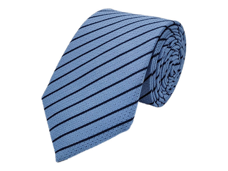 Navy single striped tie