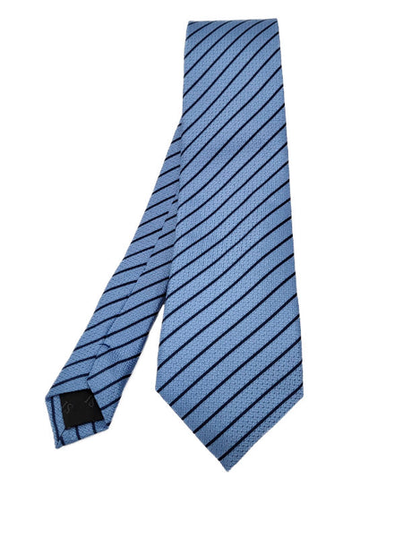 Navy single striped tie