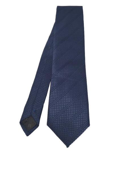 Navy double striped tie