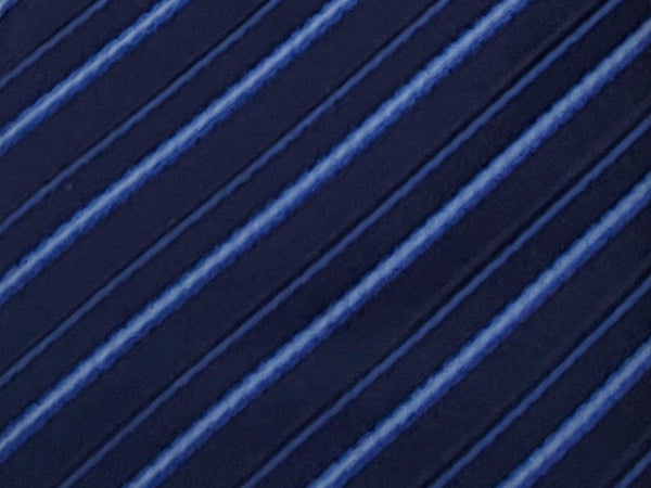 Blue and navy diagonal striped tie