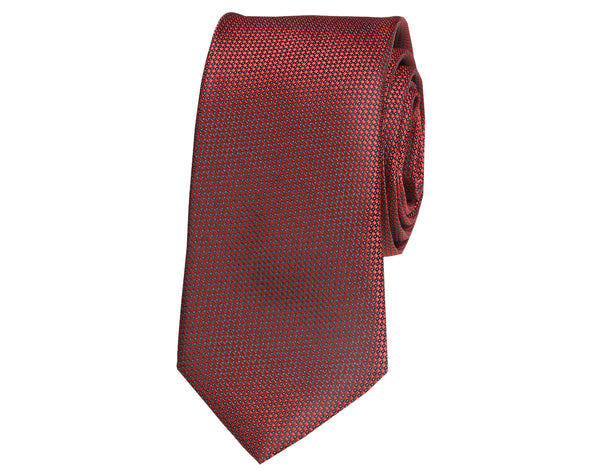 Red micro patterned jacquard woven tie