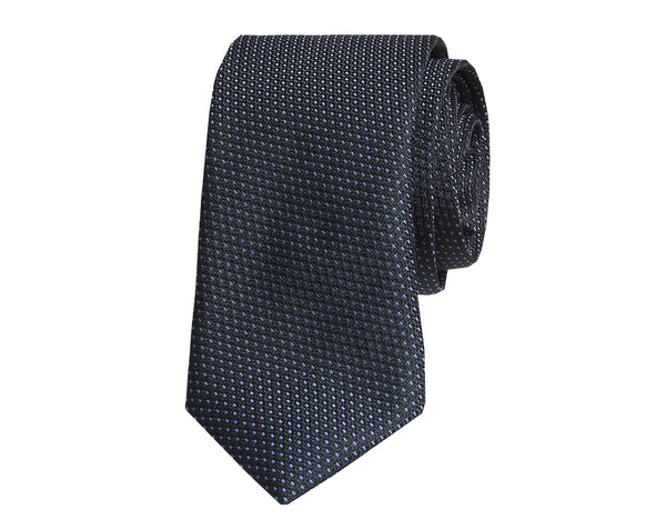 Navy polka dot jacquard woven tie