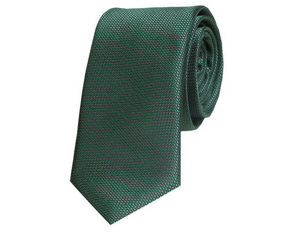 Forest green micro patterned jacquard woven tie